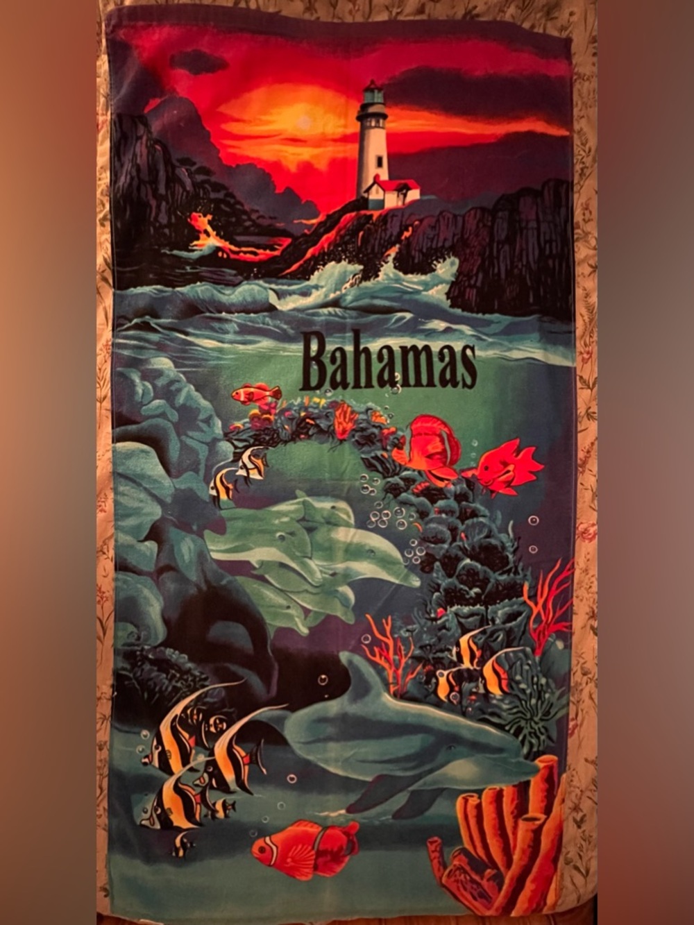 Colorful Tropical Bahamas Beach Towel